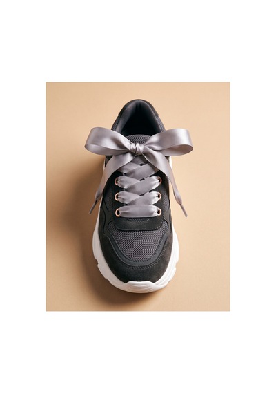 Last İcon Last Icon Gümüş Gri Saten Kurdele Bağcık 120 Cm Sneaker Ve Keten Ayakkabılar İçin