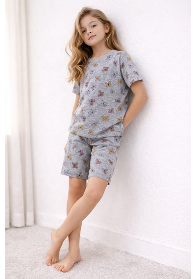Beka Kids Kız Çocuk Kısa Kollu Ve Şortlu Bisiklet Yaka Rahat Desenli Pijama Takımı Alt-üst Takım Çok Renkli Beka Kids Kız Çocuk Kısa Kollu Ve Şortlu Bisiklet Yaka Rahat Desenli Pijama Takımı Alt-üst Takım Çok Renkli