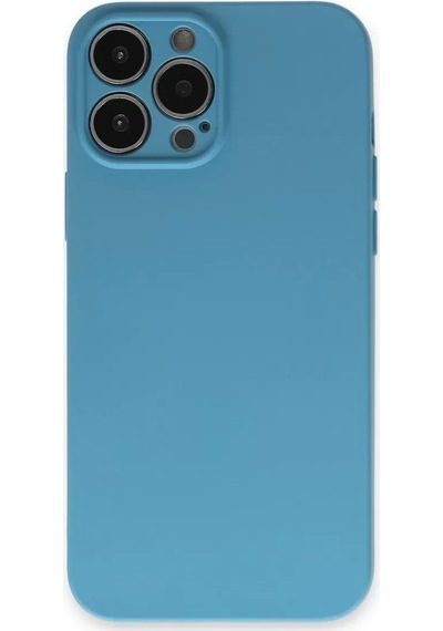 Newface Apple İphone 13 Pro Kılıf Nano İçi Kadife Silikon - Mavi