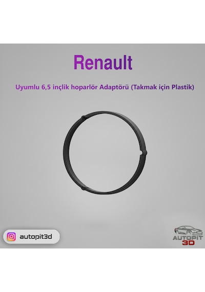 Renault Uyumlu 6,5 İnç Hoparlör Adaptörü Takmak İçin Plastik