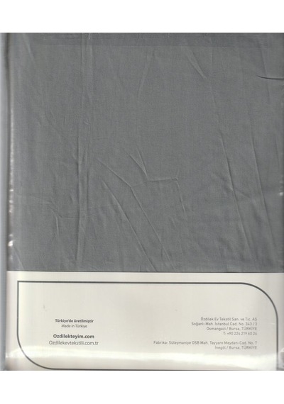 Çarşaf Fitted Yastıklı Ranforce 120 200 Kul Gri Colourıst