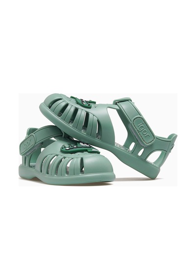 Igor Tobby Croco Unisex Kaymaz Taban Çocuk Sandalet 26y S10371 Yeşil