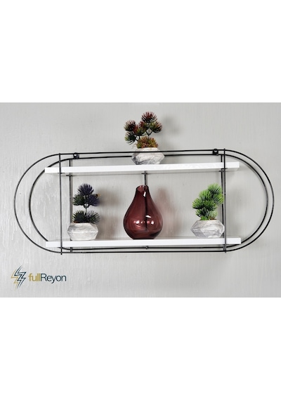 Fullreyon Dekoratif 2 Raflı Duvar Rafı (523188517)
