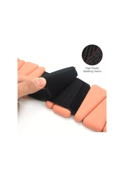 Gymo Pro Series Ayarlanabilir Silikon Bilek Ağırlığı 2x500gr Üçgen Somon Pembe