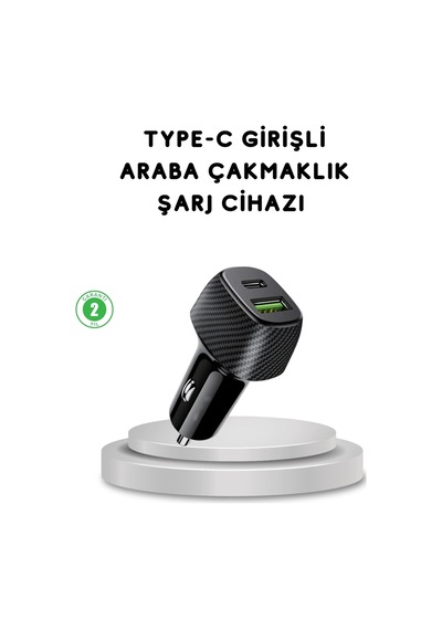 Hubrendy Kargo 38w Araç Şarj Cihazı Type-c Pd Usb Hızlı Şarj Çift Port