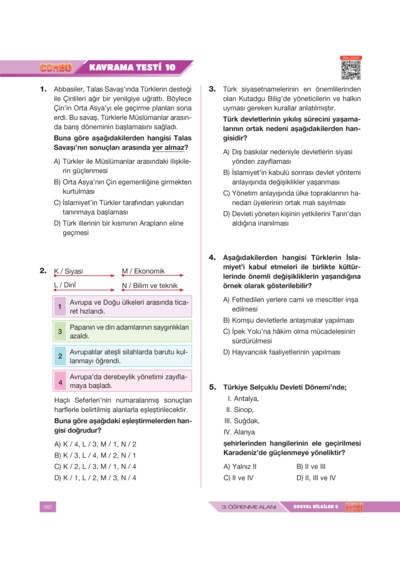Süper Combo Sosyal Bilgiler 6. Sınıf Soru Bankası