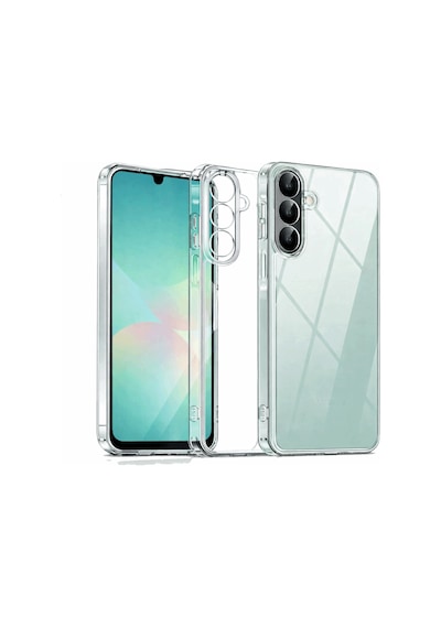 Samsung Galaxy A37 İle Uyumlu Kılıf Şeffaf Kamera Korumalı Esnek Silikon Telefon Kılıfı Kapak