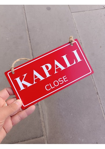 Açık Kapalı Yazısı Açık Kapalı Tabelası Mağaza Kapı Yönlendirme Levhası Ahşap