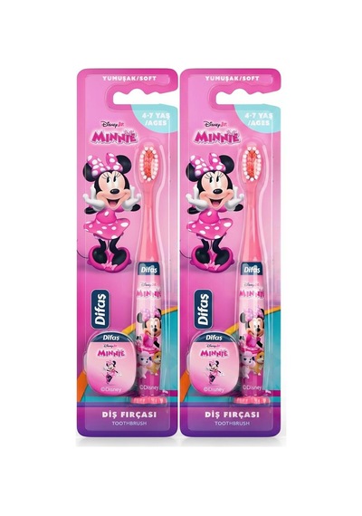 Difaş Minnie Mouse Yumuşak Kıllı Diş Fırçası 4-7 Yaş 2 Adet