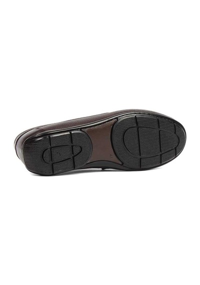 Erkek Kahverengi Baskılı Deri Loafer