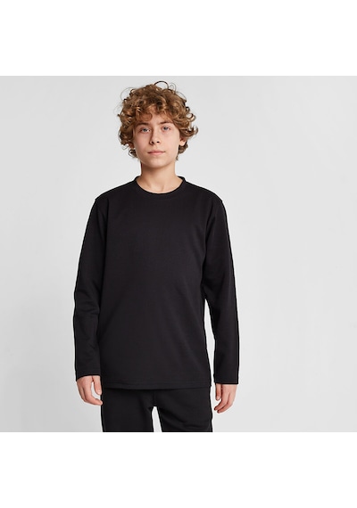 Lescon Siyah Çocuk Uzun Kol T-shirt 25s-3261-25n