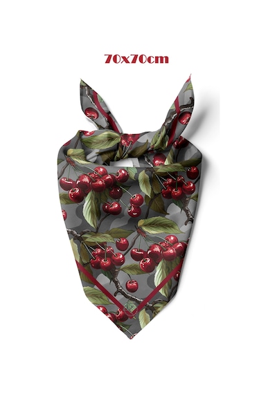 Kirazlı Rapsodi Desen 70 70cm Bandana/fular Çok Renkli