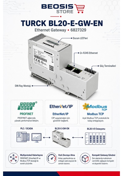Turck Bl20-e-gw-en Multiprotokol Ethernet Gateway