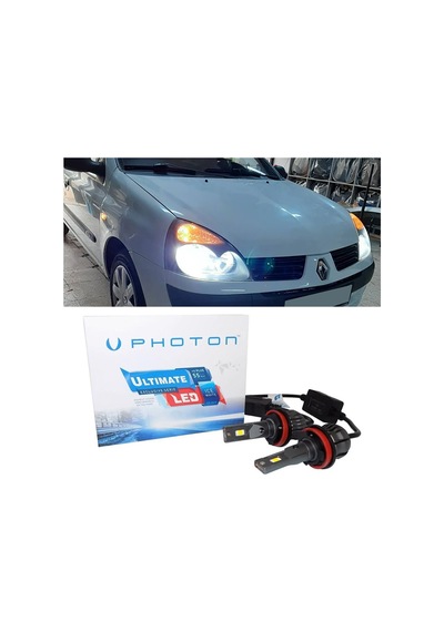Renault Clio 2 Led Xenon Uzun Far Ampulü H1 Ultimate 9500 Lumens Yeni Seri Beyaz 2002-2006