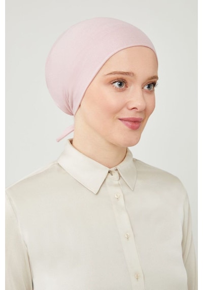 Melodi Scarf Kadın Tesettür Geniş Hacimli Büyük Kalıp Xl Bone Pudra Pudra