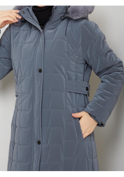 Eslemnur Nova Kumaş Şişme Mont 135cm Füme