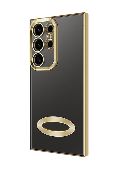 Galaxy S24 Ultra Kılıf Kamera Korumalı Logo Gösteren Zore Omega Kapak Derin Mor