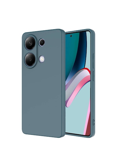 Fibaks Redmi Note 13 4G Uyumlu Kılıf Kadife Lansman Soft Yumuşak Liquid Silikon Kamera Korumalı Kapak Yeşil