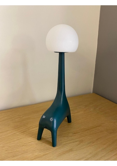 Ilgaz Aydınlatma Zürafa Şekli Şarj Edilebilir Bluetoothlu Atmosfer Led Masa Lambası Çocuk Odası Çalışma Masası Bebek Odası Lacivert
