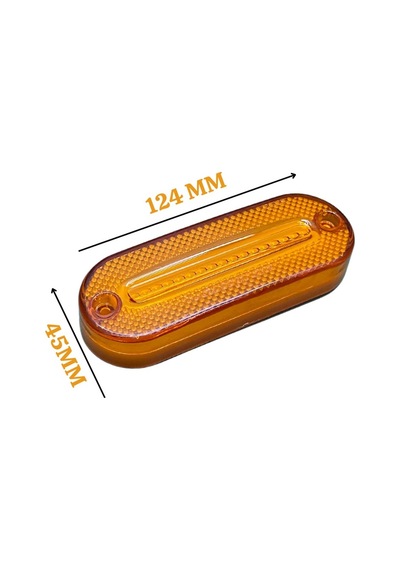 Dorse Side Marker 24V Turuncu Neon Ledli Yan Sinyal Lambası 124 x 45 Mm