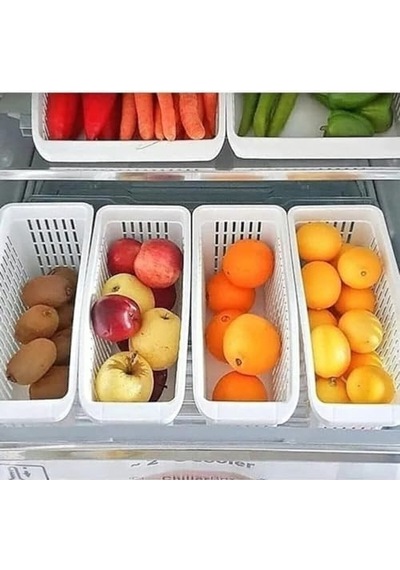 Buzdolabı Düzenleyici, Organizer 4 Lü Set Açık Bej