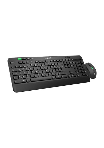 Everest Km-2620 Siyah Usb Sessiz Switch İnce Kablosuz Q Multimedia Klavye + Mouse Set Everest