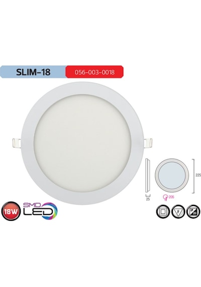 Horoz Panel Spot(SIVA ALTI) Beyaz Işık 1170 Lümen 18W Slim Led