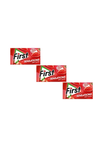 First Sensations Çilek Aromalı Şekersiz Tatlandırıcılı Sakız 3'lü