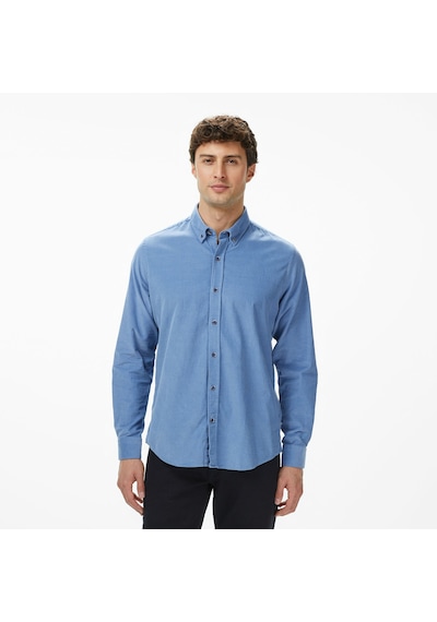 Nautica Erkek Mavi Classic Fit Gömlek Düz W57424t Mavi