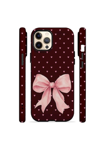 Velvoria Valestra Blush Heart Bow Apple iPhone Uyumlu 12 Pro Max Magsafe Koruma Kılıfı Valestra Magline - Blush Heart Bow