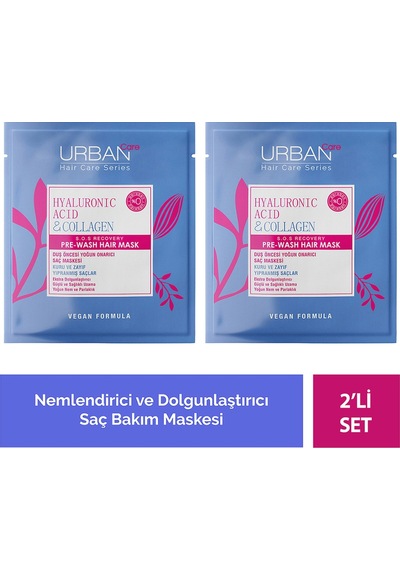 Urban Care Hyaluronic Acid ve Collagen Saç Bakım Maskesi 2 x 50 ML