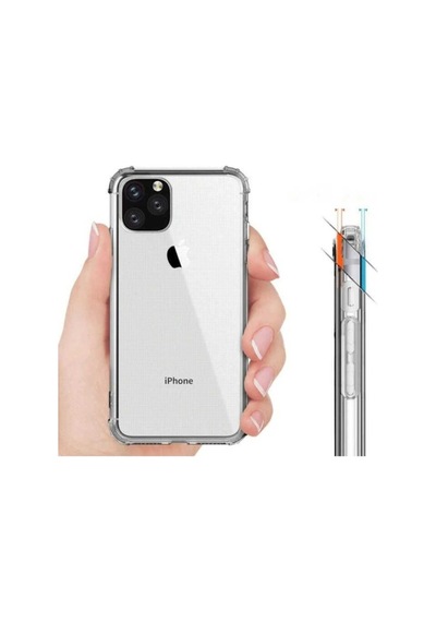 Apple Uyumlu iPhone 12 Kılıf Zore Nitro Anti Shock Silikon Renksiz