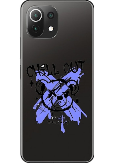 Xiaomi Mi 11 Lite Uyumlu Şeffaf Kılıf Graffiti 8 Tasarımlı