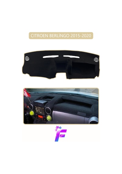 Cıtroen Berlingo 2015-2020 Uyumlu Torpido Örtüsü Çatlama Karşı Tam Koruma Tam Uyum D67 Bej