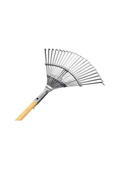 Gardener 10733 Ahşap Saplı Ayarlı Metal Çim ve Yaprak Toplama Tırmığı