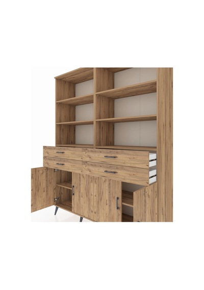 Hyperion Gardrop 8 Raflı 4 Çekmeceli 4 Kapaklı 176x44x221 Çam-çam Çam Hyperion Gardrop 8 Raflı 4 Çekmeceli 4 Kapaklı 176x44x221 Çam-çam Çam