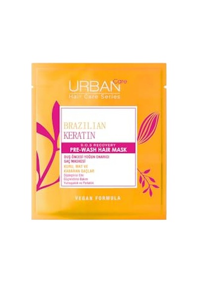 Urban Care Brezilya Keratin Düzleştirici Etkili Duş Öncesi Saç Bakım Maskesi 50 Ml-vegan Düzleştirici