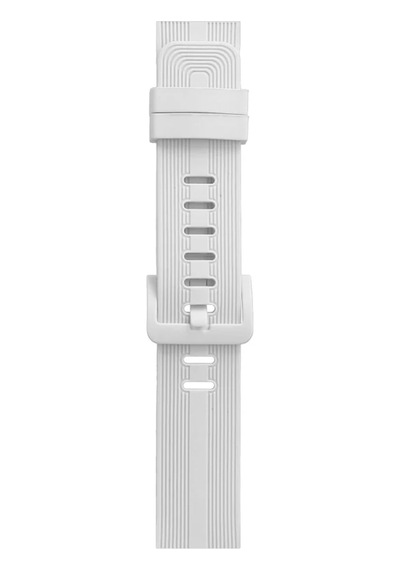Apple Watch 38mm Uyumlu Kr408 Çizgili Silikon Kordon - Beyaz