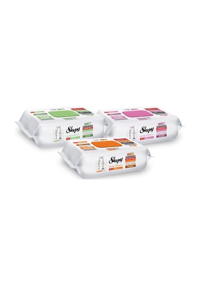 Sleepy Meyve Serisi Yüzey Temizlik Havlusu Mendili Portakal+Ananas+Pomelo 3X100 (300 Yaprak)