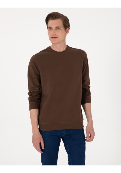 Pierre Cardin Erkek Kahverengi Sweatshirt 50314054-vr029 Kahverengi