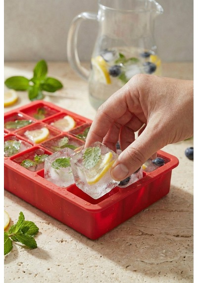 15 Hazneli Silikon Buz Kalıbı & Çok Amaçlı Buzluk Ve Dondurucu Organizeri 12x19 Cm Karışık
