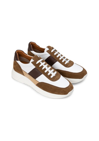 Deery Hakiki Süet Taba Rengi Erkek Sneaker Ayakkabı - 01963Mtbae01 Taba