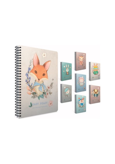 Gıpta Easy Notes Spiralli Karton Kapak Defter A4 80 Yp Kareli Çok Renkli