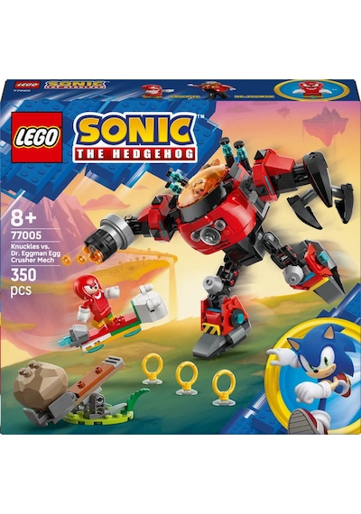 LEGO® Sonic the Hedgehog™ Knuckles, Dr. Eggman’ın Egg Crusher Robotuna Karşı 77005 - 8 Yaş ve Üzeri Çocuklar için Oyuncak Yapım Seti (350P)