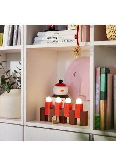 Ikea Stråla Dekoratif Aydınlatma, Kırmızı, 14 Cm, Pilli