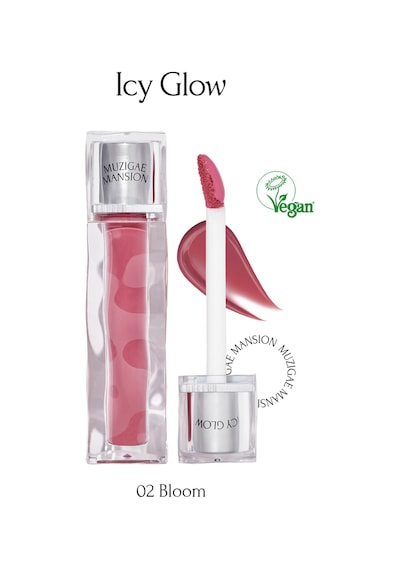 Muzigae Mansion Uzun Süre Parlak Görünüm Sunan Lip Gloss Icy Glow 02 Bloom 02 Bloom