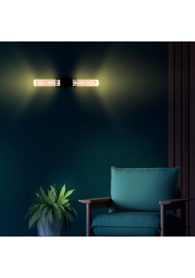 Bubblelight Medium Şık Tasarım Modern Ledli Aplik Siyah Pilli Siyah
