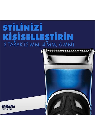 Gillette Fusion Proglide Styler 4'ü 1 Arada Tıraş Makinesi (Tıraş Bıçağı, Kenar Düzeltici, Sakal Şekillendirici ve Vücut)