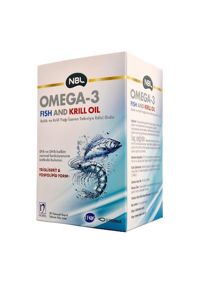 Omega-3 Fish And Krill Oil, 50 Kapsül, Balık Ve Kril Yağı