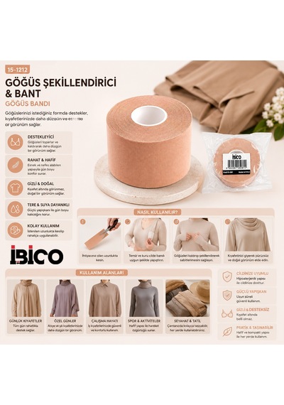 Göğüs Şekillendirici Bant 3cm X 5m Belirtilmemiş